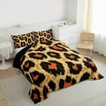 thumbnail image 3 of Manfei Leopard Print Bedding Comforter Set,Jungle Animal Twin Comforter Sets,Brown Cheetah Pattern Bedding Set For Boys Teens,Ultra Soft Home Decor Reversible,2-Piece, 3 of 8