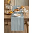 thumbnail image 3 of Sage Green Striped Table Runner 108 Inches Long,Farmhouse Vintage Green Stripes Cotton Linen Table Runners Dresser Scarves,Fabric Tabletop Scarf Furniture Cover for Home Dinner Party 13"x108", 3 of 9