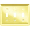 Brainerd Rounded Corner Triple Switch Wall Plate, Available in Multiple Colors