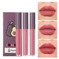 thumbnail image 2 of Set de brillo de labios con sabor a fruta, 3 brillos de labios líquidos, brillo de labios de larga duración, barra de labios alisadora nude que no se pega, set de maquillaje, 6 ml, 2 of 2