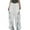 White, variant on IROINNID Pants for Women Cargo Wide Leg Drawstring Waist Loose Fit Sports Trendy Pants,Black