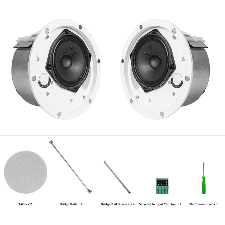 Sound Town Pair of Coaxial in-Ceiling Speakers with Low