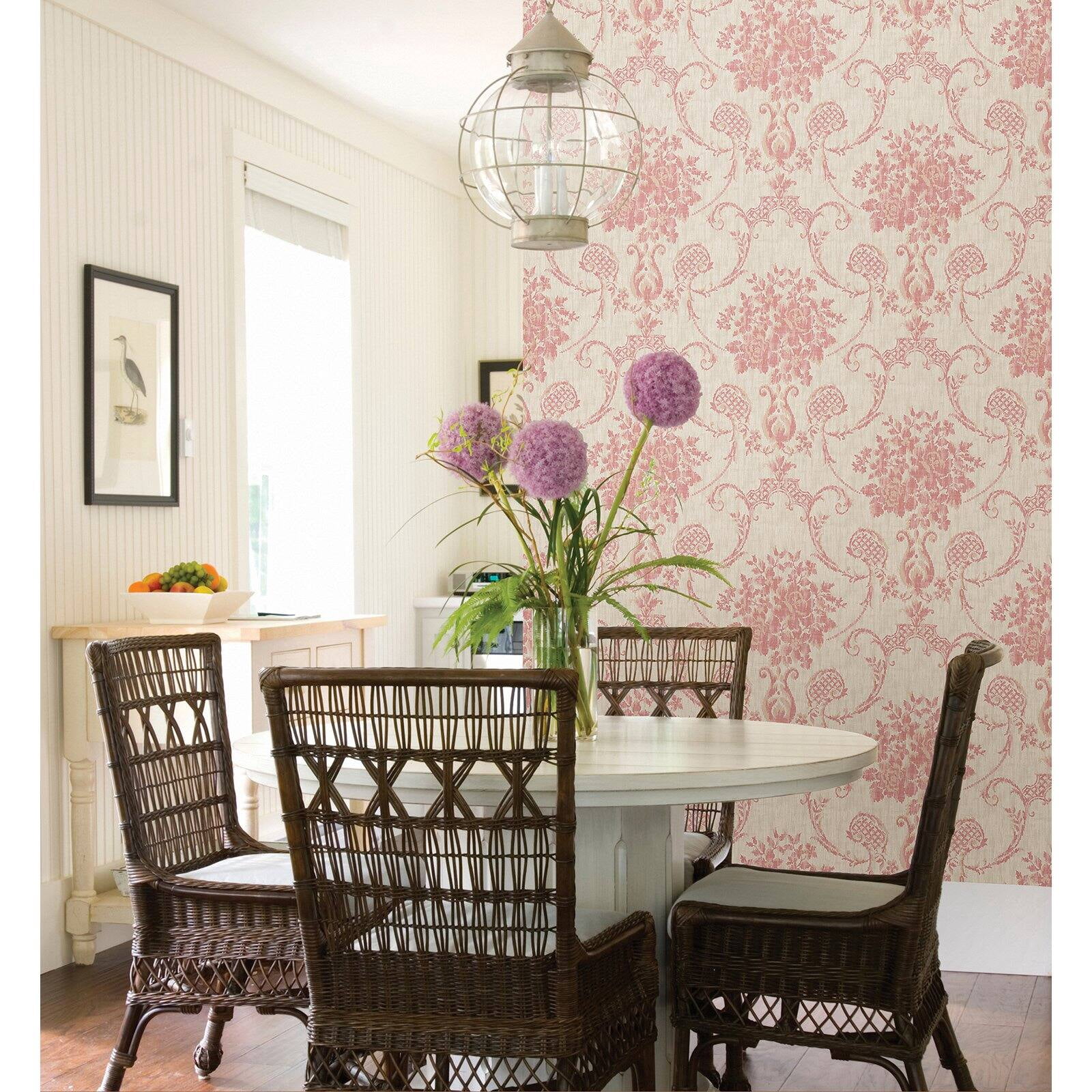 Beacon House Marais Gold Ikat Damask Wallpaper
