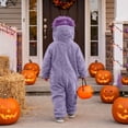 thumbnail image 5 of Silly Goofy Onesie for Kids- Frog Onesie Funny Monster Pajamas Fleece Jumpsuit Hooded 2026 Fashion Cozy Relaxed Fit Plush Loungewear,with Comb and Shoes Included Light Purple 4-5 Years, 5 of 7