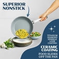 thumbnail image 5 of Granitestone 20 Pc Pots and Pans Set Non Stick, Pots and Pans Ceramic Cookware Set with Square Pan, Pot and Pan Set with Bakeware/Utensils, Non Stick Pots and Pan Set, Oven/Dishwasher Safe, Gray, 5 of 10