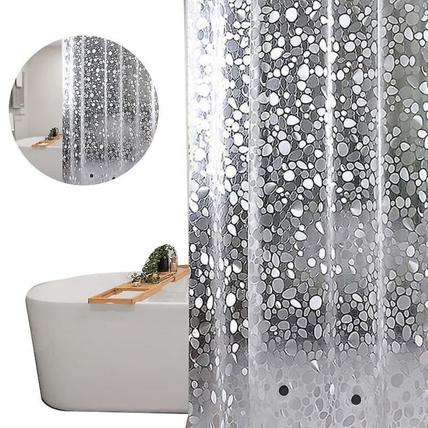 Cortinas de ducha resistentes, esmeriladas, resistentes al agua, cortinas de baño (180 x 180 cm)