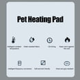 thumbnail image 3 of Tapis Chauffant pour Chien, Tapis Chauffant Électrique pour Chiot Lit Chauffant pour Chat avec 3 Réglages 9 Options de Température pour Chats Chiens Intérieur Extérieur, 3 of 7