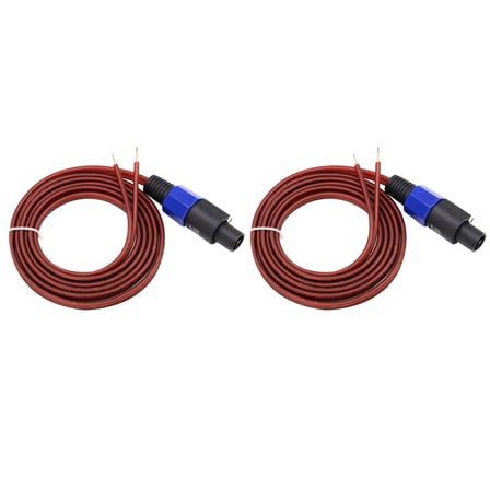 2X Speakon Speaker Cable Bare Wire Open End Cable,Speakon to Audio Cord Amplifier Connection for DJ/PA