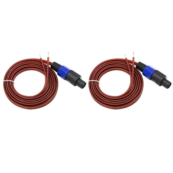 2X Speakon Speaker Cable Bare Wire Open End Cable,Speakon to Audio Cord Amplifier Connection for DJ/PA