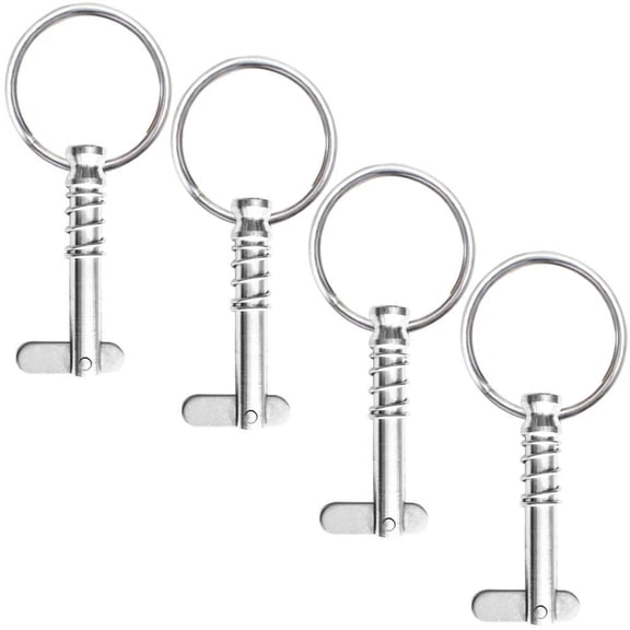 Marine Grade 316 Stainless Steel Bimini Top Pins 1/4 Quick Release 4 Pcs