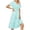 Light blue, variant on Aoochasliy Trendy Dress Women Summer Casual Short Sleeve V-Neck Floral Dresses Slim Dress
