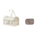 thumbnail image 1 of Bolsa de transporte para mascotas, tipo bandolera, elegante, plegable, suave, de mano, para perros, portátil, multiusos, para perros pequeños, gatos, Bolsa para gatos con tapete, 1 of 8