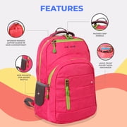 J World Womens Carment 16 Laptop Backpack, Pink