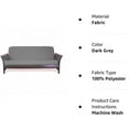 thumbnail image 3 of Queen Size 60"x80"Solid Futon Cover Mattresses Slipcover Fit 6"- 8", Dark Grey, 3 of 3