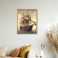 thumbnail image 3 of JRXY Vintage Style Nautical Sailing Ship Poster Art Print Decor for Home Wall Canvas 16x20, 3 of 4