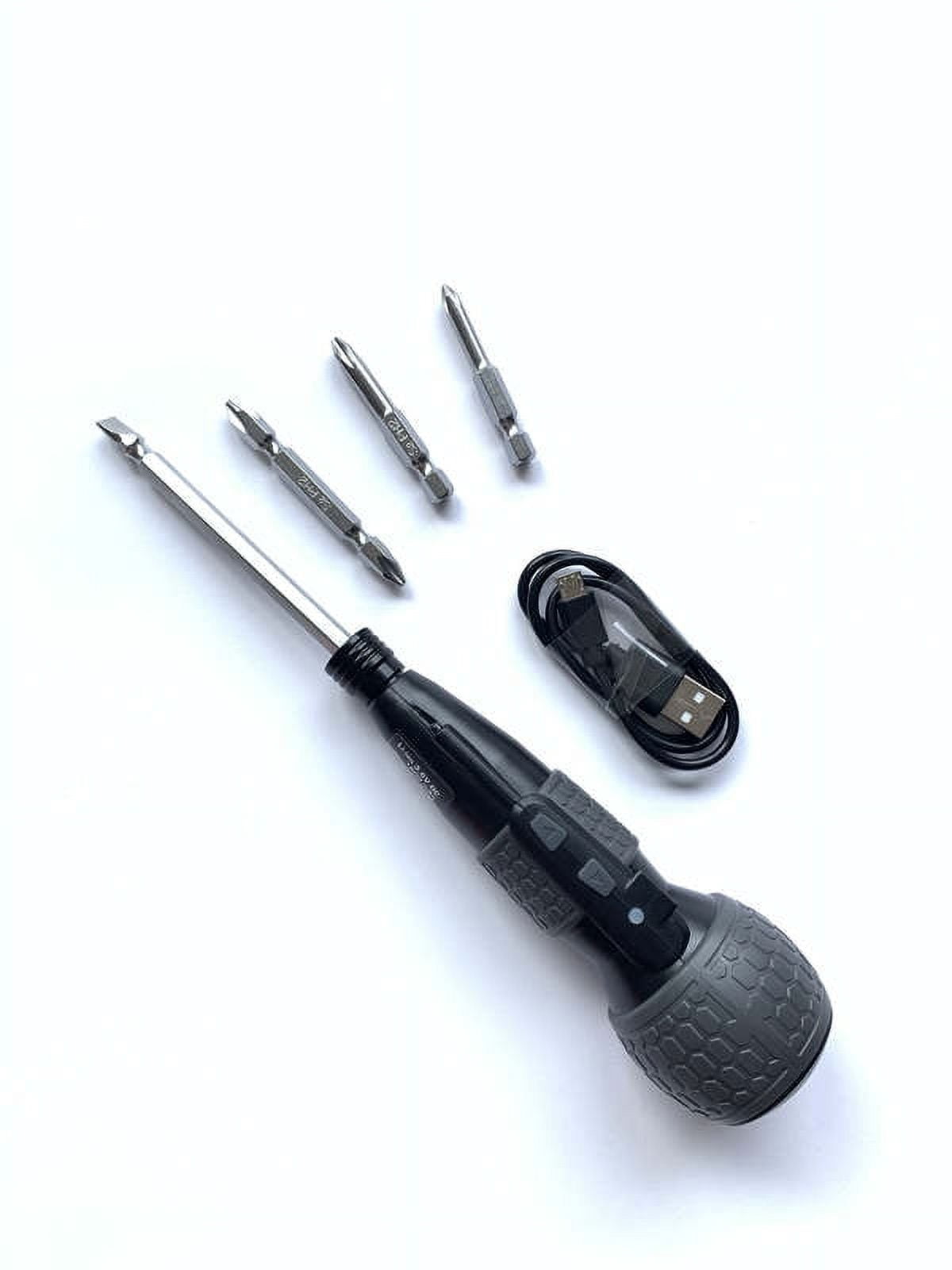GOLEE screwdriver, Electric and Manual Duo with 4 Bits, USB Rechargeable with LED Light