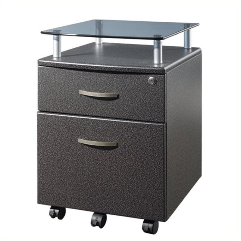 Scranton & Co 2 Drawer Wood Mobile File in Graphite Walmart