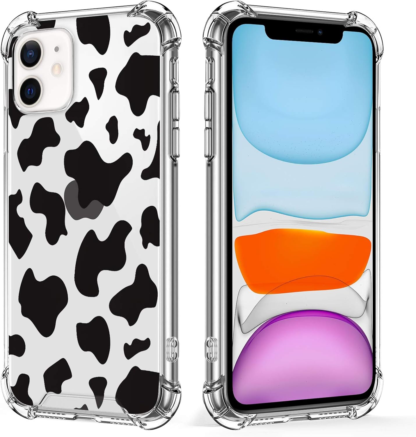 Mionbel Black Shockproof Hard Shell Back Cover Cell Phone Case for Apple iPhone 11, 1 Count