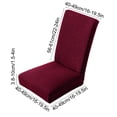 thumbnail image 3 of Chair Covers, Stretch Slipcovers For Dining Chairs, Elastic Polyester Seat Protectors Washable For Kitchen Wedding Banquet Decor, Wine, 3 of 6