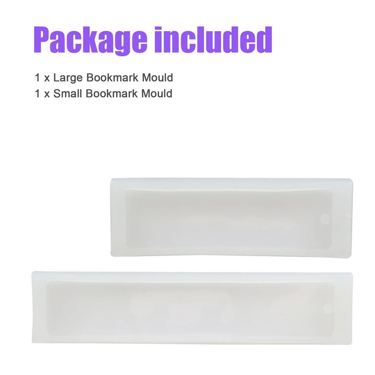 TSV 2pcs DIY Bookmark Resin Mold, Bookmark Silicone Molds, Rectangle Making Epoxy  Resin Jewelry Mould Casting Craft Transparent Mold 