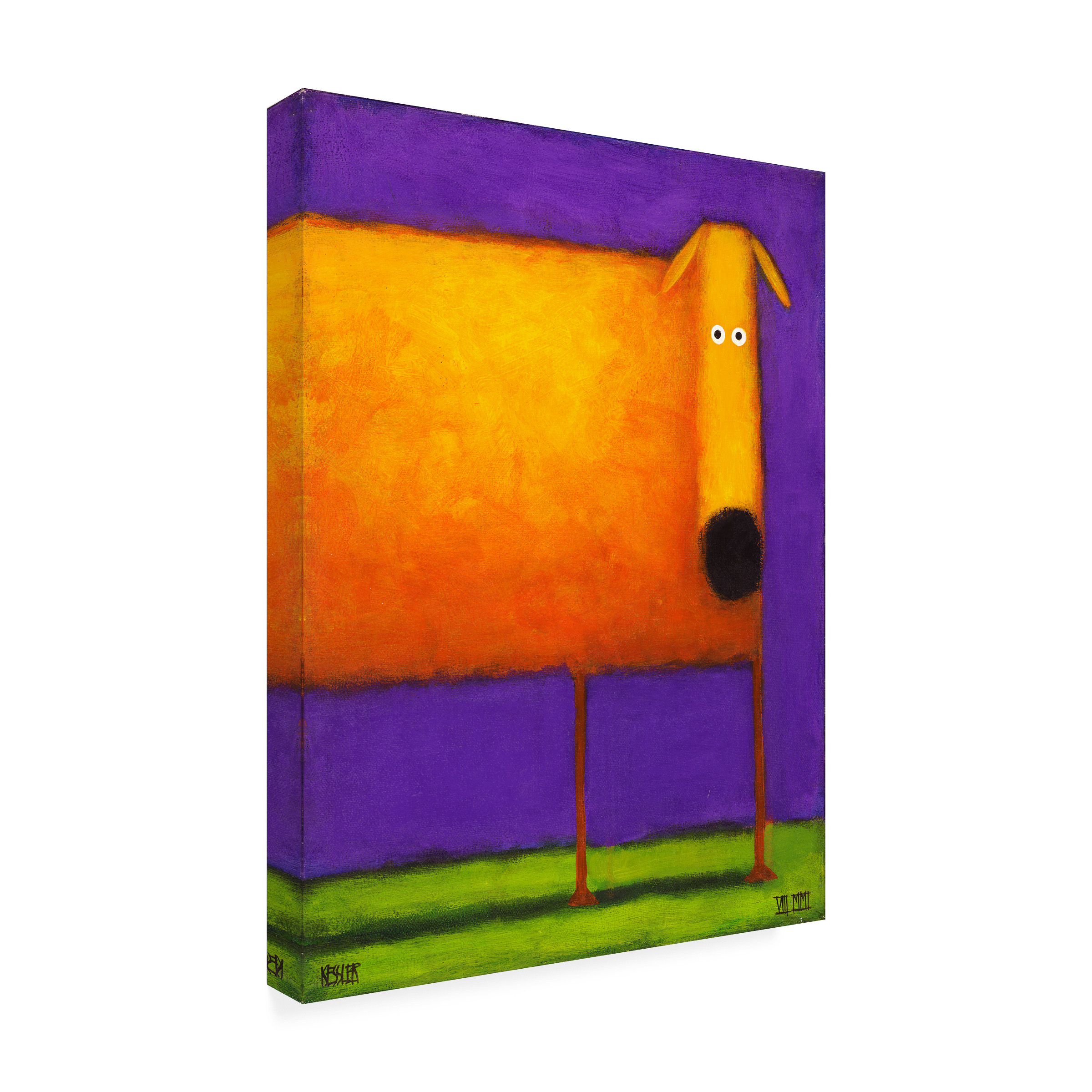 Trademark Fine Art 'Orange Dog I' Canvas Art by Daniel Patrick Kessler