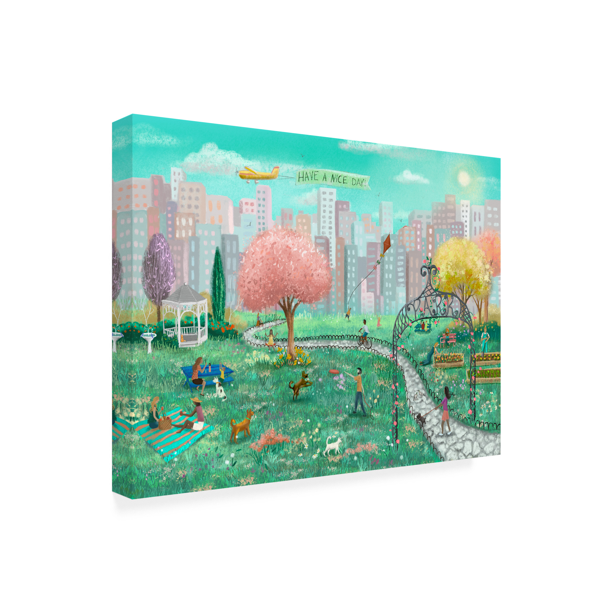 Canvas Wall Art - Christine Rotolo 'A Walk In The Park' Wall Art for Living Room, Bedroom, or Office DÃ©cor by Trademark Fine Art - 24 x 18 Inches