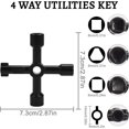 thumbnail image 3 of 4 Way Sillcock Key Set, Utilities Key, Multi-functional Water Key, 2-Pack,Hose Bib Key for Valve, Faucet, and Spigots, Hydrant, Control Cabinet, 3 of 12