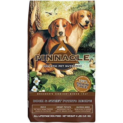 Pinnacle Grain Free All Life Stage GrainFree Duck & Sweet Potato Recipe Dry Dog Food, 4 Lb