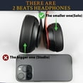 thumbnail image 3 of SOULWIT Earpads Cushions Replacement for Beats Solo 2 & Solo 3 Wireless On-Ear Headphones, Solo2 Solo3 Ear Pads with Soft Protein Leather, Added Thickness - (White), 3 of 9