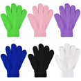 thumbnail image 1 of wonima44 Coopay 6 Pairs Kid's Winter Warm Magic Gloves Children Stretchy Full Finger Knitted Mittens Gloves for Boys Girls Student (Mixed Colors 2, 7-12 Years), 1 of 1