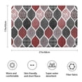 thumbnail image 3 of Red and Black Ethnic Geometric Pattern Bathroom Rugs Mat,Non Slip Microfiber Bathroom Rug,Rubber Backing,Soft Bathroom Mats for Bathroom Floor,Tub and Shower,17x27in(43x68cm), 3 of 5