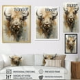 thumbnail image 4 of Designart "Great Plains Bison Bust II" Animals Buffalo Picture Framed Canvas Wall Art, 4 of 5
