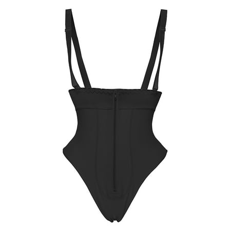 

Odeerbi Clearance Shapewear for Women Tummy Control Bodysuit High Waist Alterable Button Lifter Hip And Hip Tucks In Pants Black