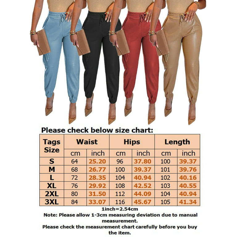 Frontwalk Ladies Sexy Stretch Leggings Tight Skinny PU Pants Women