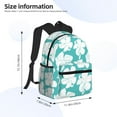 thumbnail image 3 of Haiem Vintage Floral Lightweight Backpack for School, Classic Basic Water Resistant Casual Daypack for Travel with Bottle Side Pockets, 3 of 7