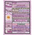 thumbnail image 1 of LHSHID Personlized Granddaughter Blanket from Grandma Grandpa Custom Girl Name Super Soft Flannel Throws Blankets Birthday Gift Elephant Decor for Sofa Bed, 1 of 9