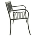 thumbnail image 2 of vidaXL Banc de Jardin 125 cm Gris Acier, 2 of 4