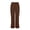 Brown, variant on Girls Cotton Linen Pants Wide Leg Drawstring Elastic High Waist Pants Teen Summer Casual Loose Lightweight with Pockets (Red, 8-9 Years)