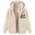 thumbnail image 2 of Wowcloth Women's Fleece-Lined Hooded Sweatshirt, Long Sleeve Fashionable Casual Outerwear for Christmas and Daily Use, 2 of 5