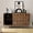 Walnut, variant on 53" Buffet Sideboard 3 Doors Storge Accent Cabinet with Adjustable Shelves and Drawer Oak