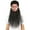 Black, variant on HPO Adult Men's Long Black Fake Beard Set – Synthetic Costume Facial Hair for Halloween & Cosplay