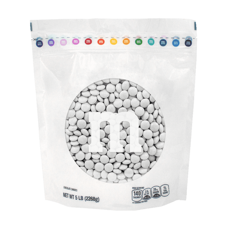 M&M'S World White Milk Chocolate Candy 5lb Bag for Celebrations