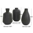 thumbnail image 3 of DecMode 5"W, 8"H Minimalistic Black Ceramic Vase with Varying Shapes, Set of 3, 3 of 12