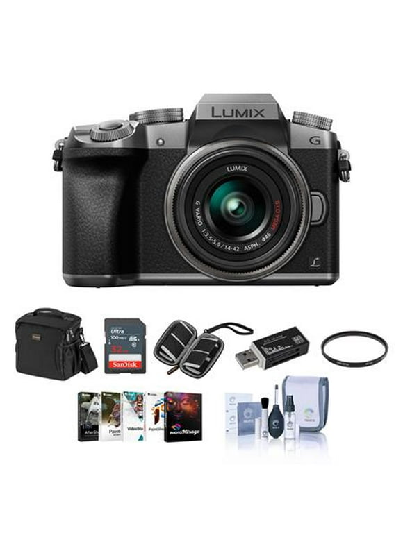 Panasonic Lumix G DMC-G7K - Digital camera - mirrorless - 16.0 MP - Four Thirds - 4K / 30 fps - 3x optical zoom 14-42mm lens - Wi-Fi - silver