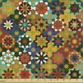 thumbnail image 2 of Ambesonne Mosaic Fabric by the Yard Upholstery, Folk Funky Traditional Motif, 1 Yard, Multicolor, 2 of 5