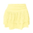 thumbnail image 4 of Skirts for Women Skirt Category Lace Tiered Skirt For Everyday Wear With Flirty Ruffle And Elegant A Line Yellow L, 4 of 6
