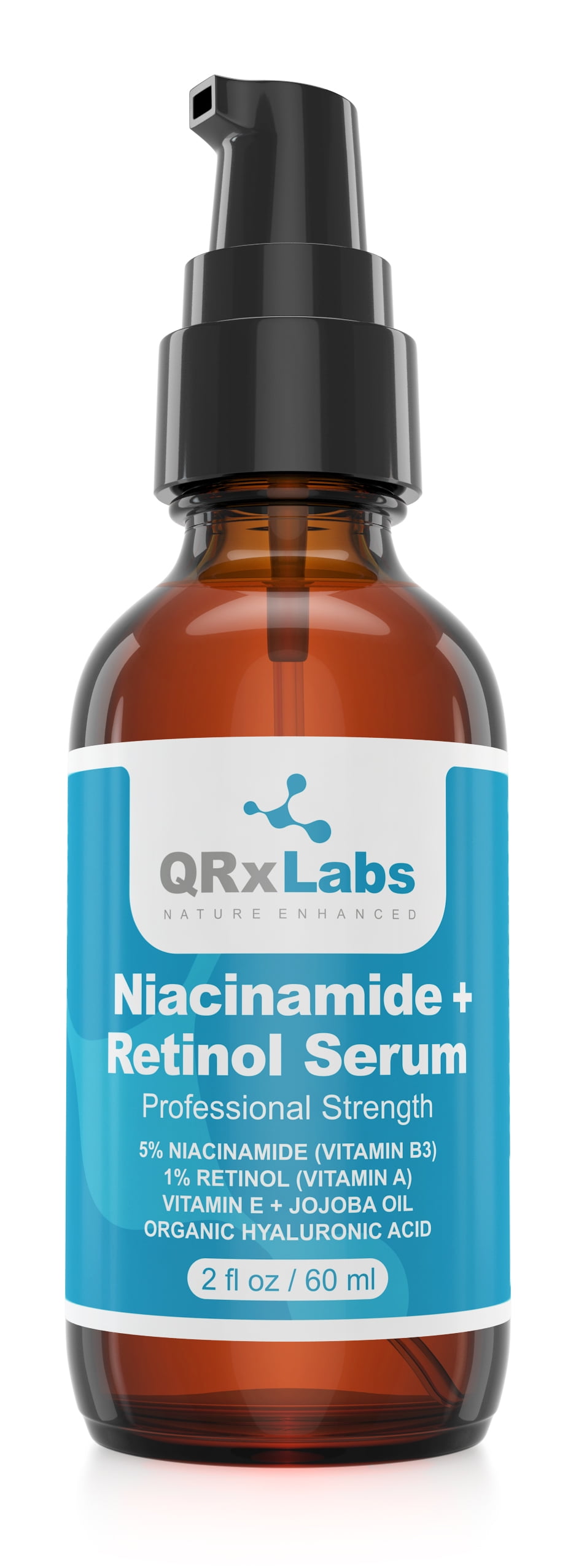 5% Niacinamide (Vitamin B3) + Retinol Serum (2 oz) - Ultimate Anti-Aging Wrinkle Reducing Treatment - Fights Acne Breakouts and Fades Blemishes & Spots