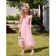 thumbnail image 2 of Vestido largo Arshiner para niña, verano, sin mangas, rosa, 5-6Y, 2 of 6