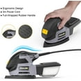 thumbnail image 5 of JELLAS Electric Detail Sander, 220W Compact Sander Machine for Wood, 13,000 RPM Sanders with Dust Collection, 16PCS Sandpapers, Finger Sanding Attachment and Sanding Pad Included, 5 of 7