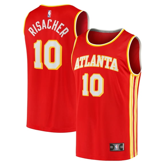 Men's Fanatics Zaccharie Risacher Red Atlanta Hawks 2024 NBA Draft Fast Break Player Jersey - Icon Edition
